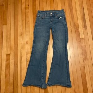 American Eagle low rise flared jeans